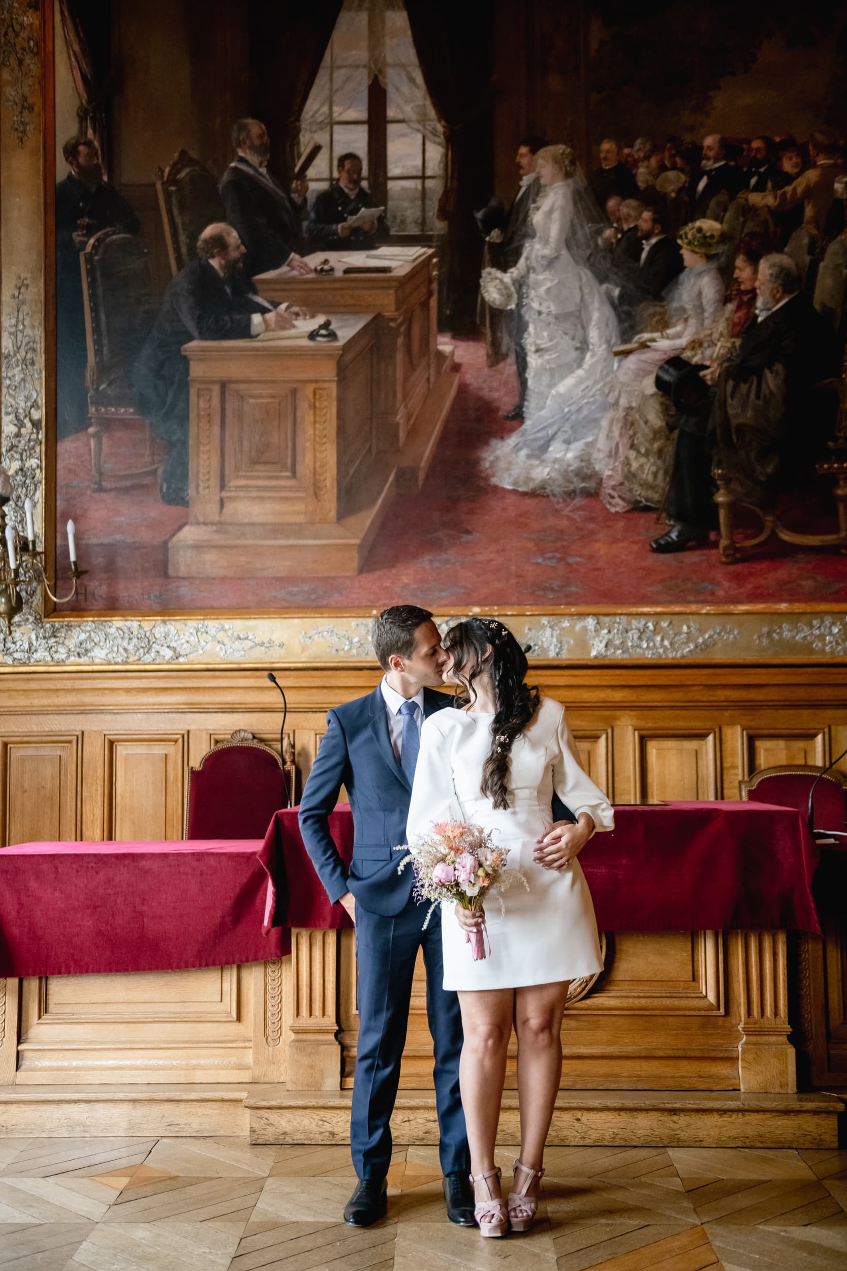 Photographe de mariage mairie 75019 paris